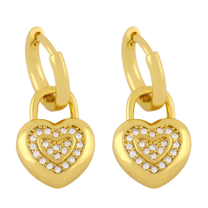 Simple Jewelry White Cubic Zirconia Heart Earrings Real Gold Plated Cz Heart Huggie Earring
Simple Jewelry White Cubic Zirconia Heart Earrings Real Gold Plated Cz Heart Huggie Earring