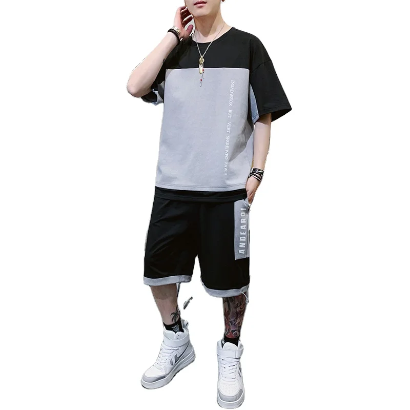 summer new T set with a trendy handsome clothes men's Korean version of the trend 2020 sports suit Short-sleeved t-shirt
summer new T set with a trendy handsome clothes men's Korean version of the trend 2020 sports suit Short-sleeved t-shirt