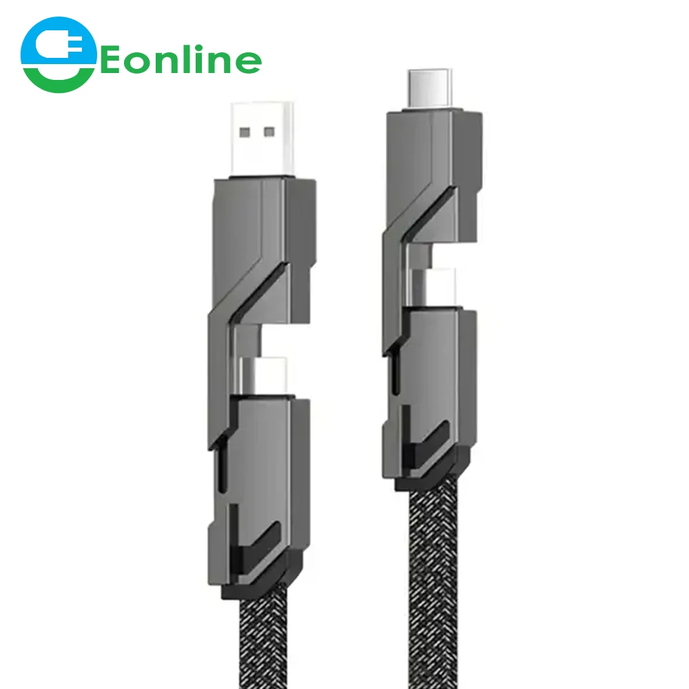 EONLINE 3D OEM 1M 1.2M 2M 4 In 1 Fast Charging Cable USB A Type C Charger Wire for Samsung OPPO Mobile Phone Tablet Charging
EONLINE 3D OEM 1M 1.2M 2M 4 In 1 Fast Charging Cable USB A Type C Charger Wire for Samsung OPPO Mobile Phone Tablet Charging