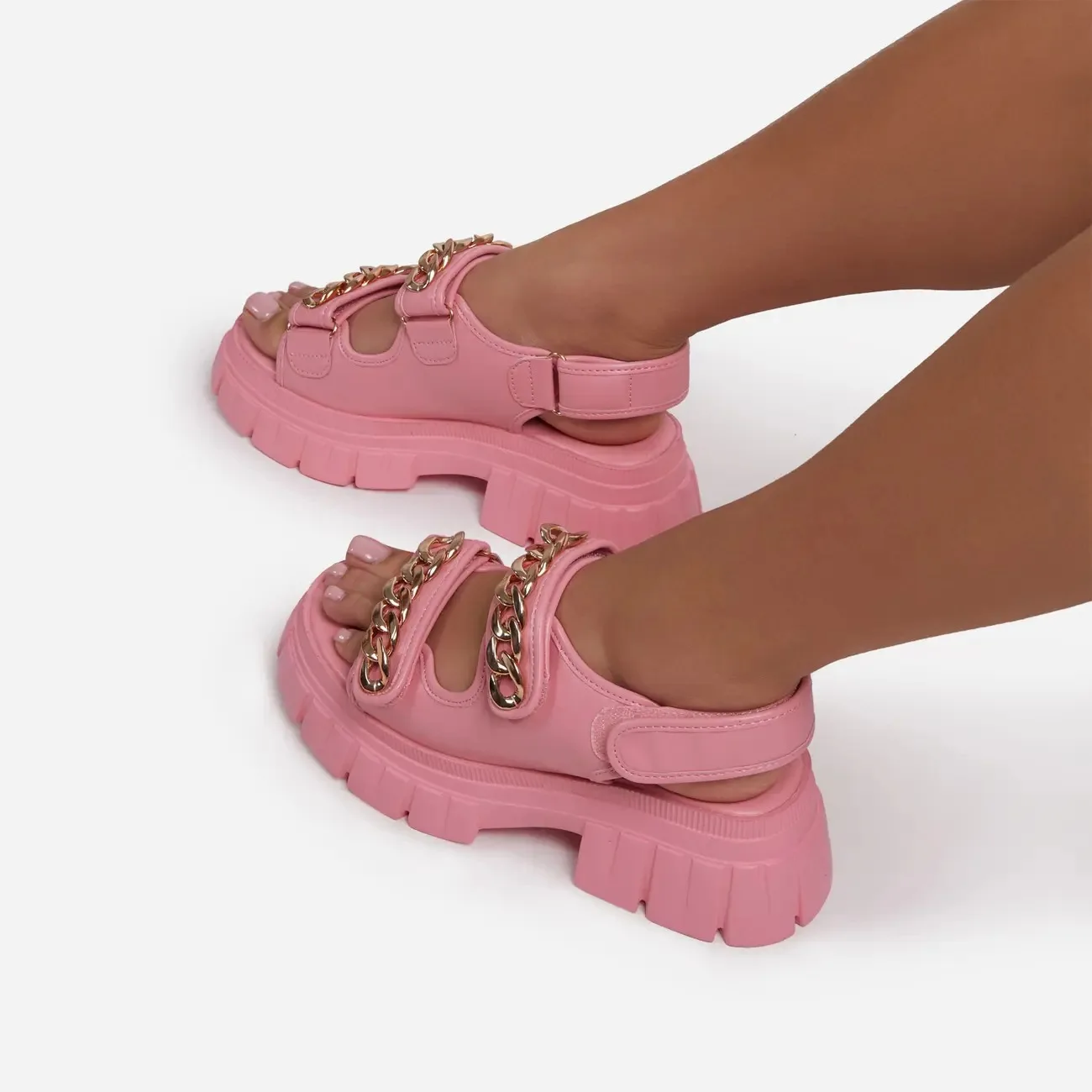 women's shoes large size sandals and slippers chain shoes platform sandals little girls, Customized color
women's shoes large size sandals and slippers chain shoes platform sandals little girls, Customized color