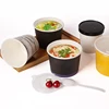 16oz brown paper soup cup with lid,26oz paper bowls and lids,soup cup with pp lid