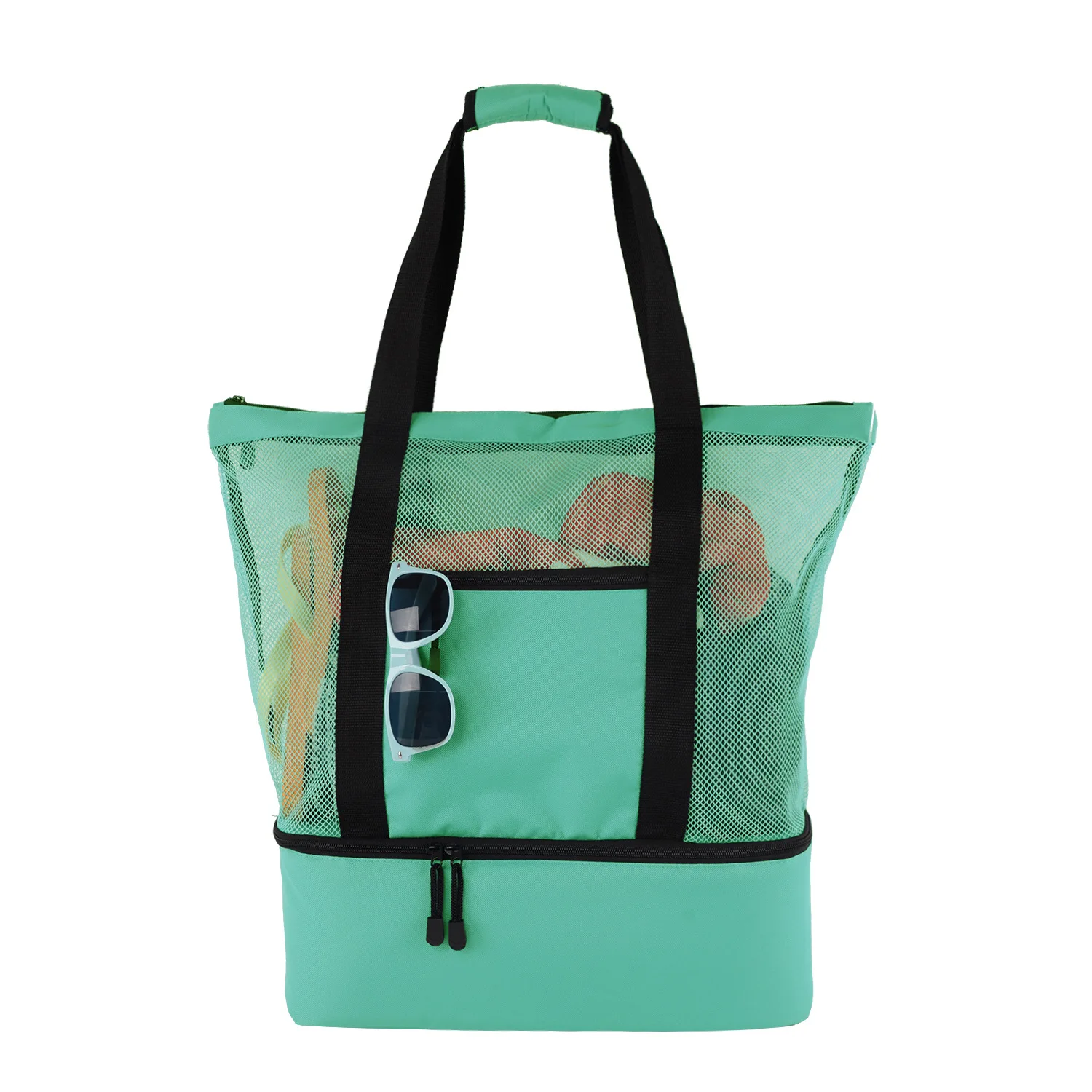women summer travel mesh bag with insulated picnic cooler compartment beach cooler bag, As pics
women summer travel mesh bag with insulated picnic cooler compartment beach cooler bag, As pics