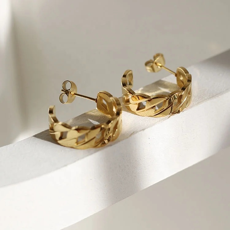 Vintage Retro Wide Thick Hoop Earrings Big Stainless Steel Earrings 14k Gold Chain Link Earrings, Gold, rose gold, silver
Vintage Retro Wide Thick Hoop Earrings Big Stainless Steel Earrings 14k Gold Chain Link Earrings, Gold, rose gold, silver