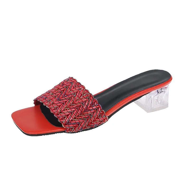 Factory Sale Casual Fashion Ladies Slippers Candy Color Square Open Toe Block Heel Women Elegant Slippers
Factory Sale Casual Fashion Ladies Slippers Candy Color Square Open Toe Block Heel Women Elegant Slippers