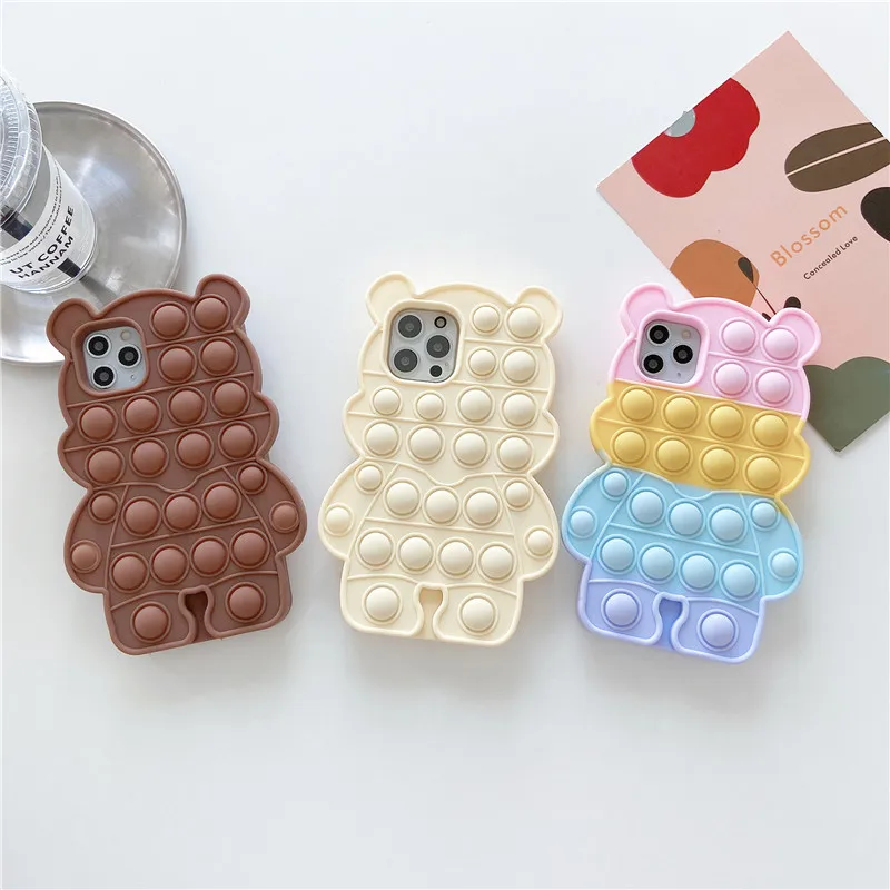 3D Bear Cartoon Silicone Protective Case Push Bubble Reliever Stress for Apple iPhone 12 11 Pro Max X 7 8 Mobile Phone Accessori, 3 colors
3D Bear Cartoon Silicone Protective Case Push Bubble Reliever Stress for Apple iPhone 12 11 Pro Max X 7 8 Mobile Phone Accessori, 3 colors