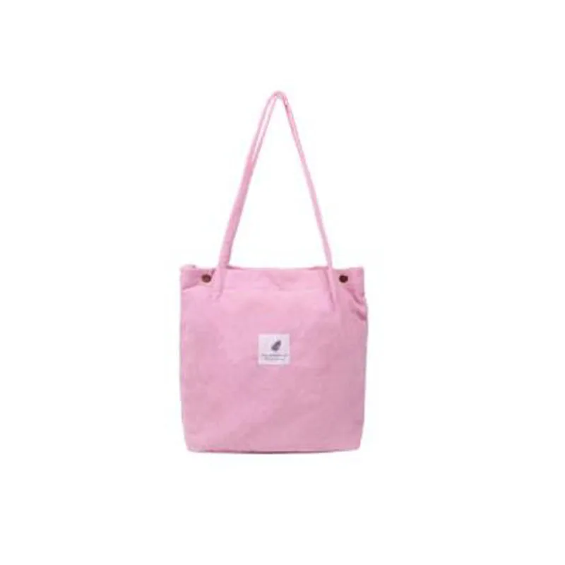 Cotton canvas bag artistic one-shoulder corduroy shopping simple storage bag, Pink, white,
Cotton canvas bag artistic one-shoulder corduroy shopping simple storage bag, Pink, white,
