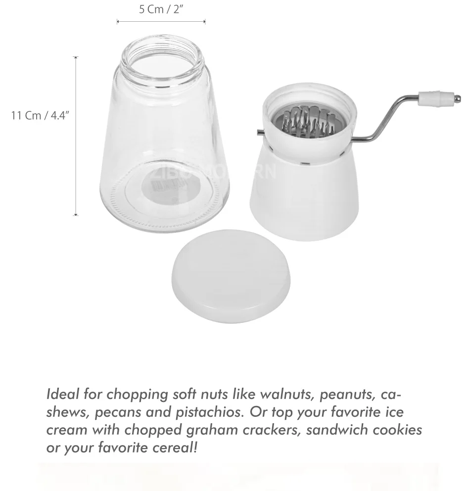 10 Oz / 300 Ml Manual Nut Chopper Grinder  -  Nut Mil