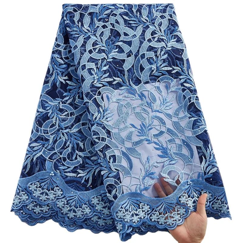 African Sky Blue Lace Fabric Net Embroidery Fabric Design Netting Lace Fabric Bridal Materials Tulle For Wedding Sewing 2406, As picture
African Sky Blue Lace Fabric Net Embroidery Fabric Design Netting Lace Fabric Bridal Materials Tulle For Wedding Sewing 2406, As picture