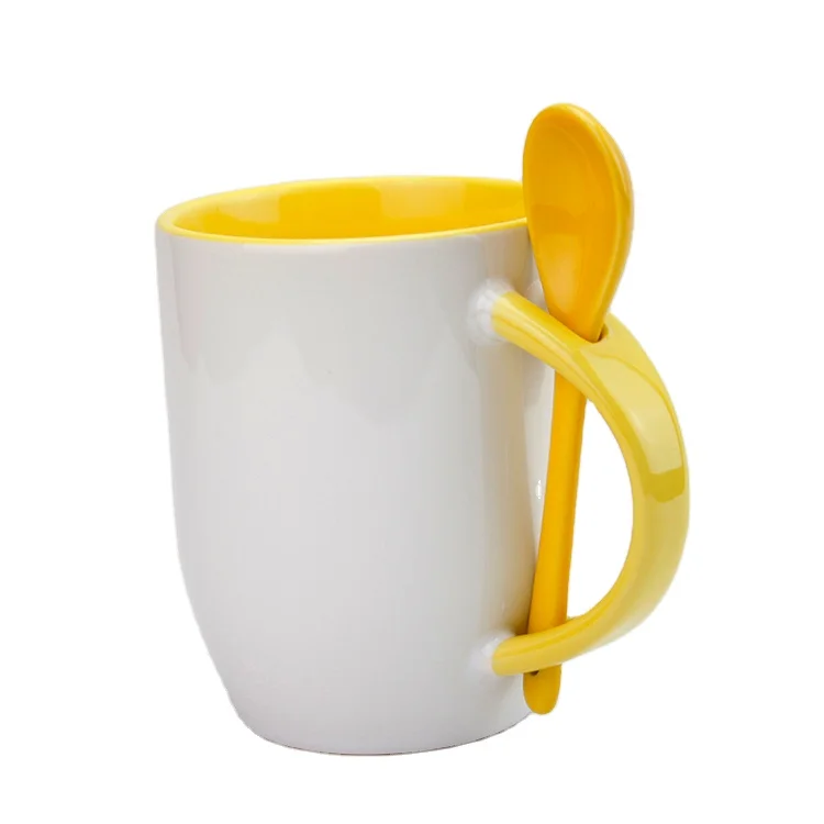 Creative Blank Ceramic Coffee Mug with Spoon Custom 11oz Inner Handle Colorful Inside Mug Set Drinking Cup, Multi colors
Creative Blank Ceramic Coffee Mug with Spoon Custom 11oz Inner Handle Colorful Inside Mug Set Drinking Cup, Multi colors