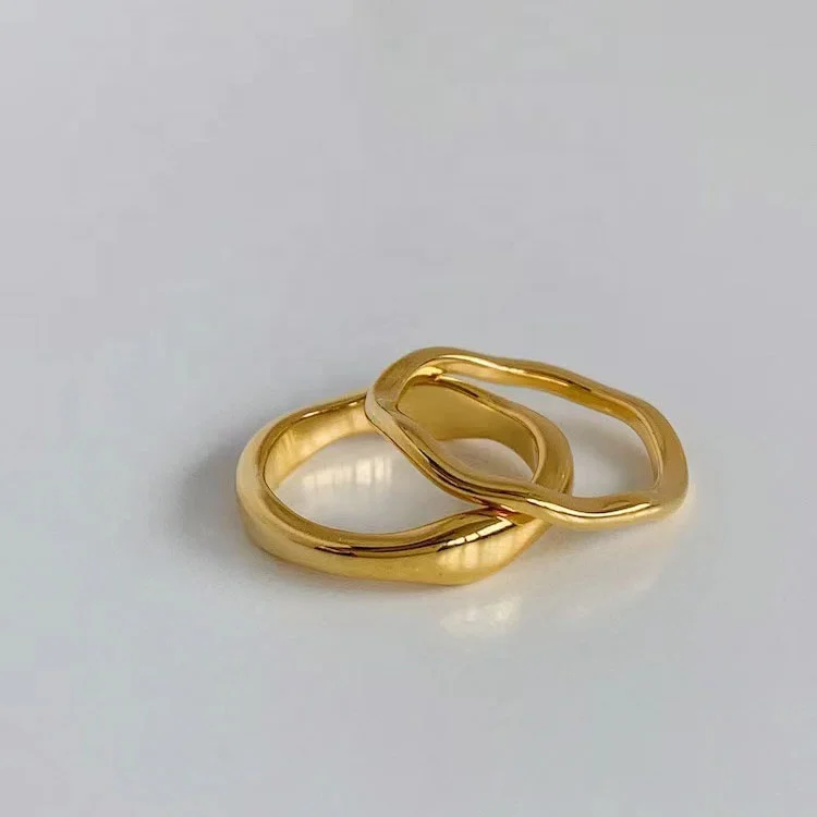 Minimalist Styles Glossy Rings Irregular Multi Layered Wearing Gold-plated Stainless Steel Ring Jewelry
Minimalist Styles Glossy Rings Irregular Multi Layered Wearing Gold-plated Stainless Steel Ring Jewelry
