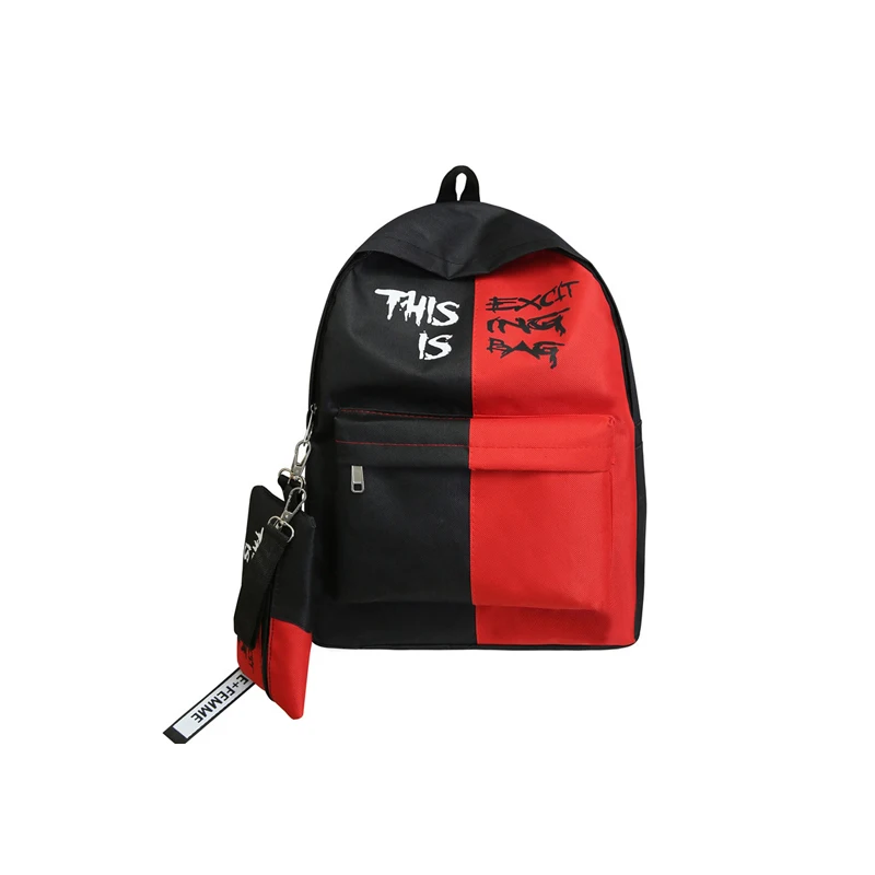 Frauen Rucksack Madchen Rucksack Fashion Casual Splicing Color Trendy Luxury Pu Leather Teen School Student Backpack, Black/grey / black/orange / black/white / black/red
Frauen Rucksack Madchen Rucksack Fashion Casual Splicing Color Trendy Luxury Pu Leather Teen School Student Backpack, Black/grey / black/orange / black/white / black/red