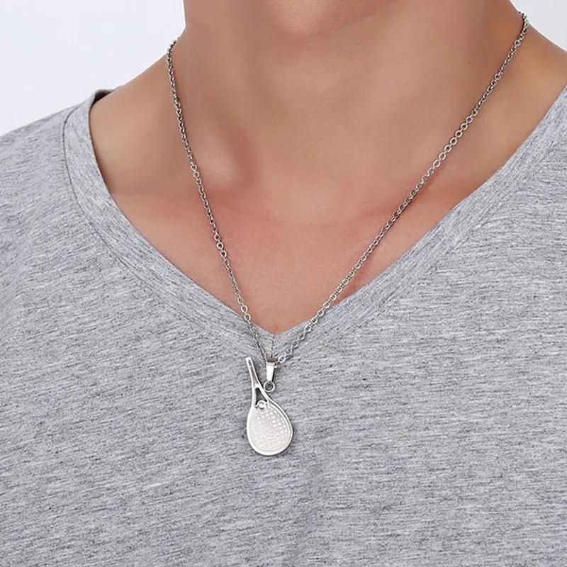 Sport Style Jewelry Accessories Stainless Steel Tennis Racket Pendant Necklace Geometric Pendant Necklace, Picture color
Sport Style Jewelry Accessories Stainless Steel Tennis Racket Pendant Necklace Geometric Pendant Necklace, Picture color