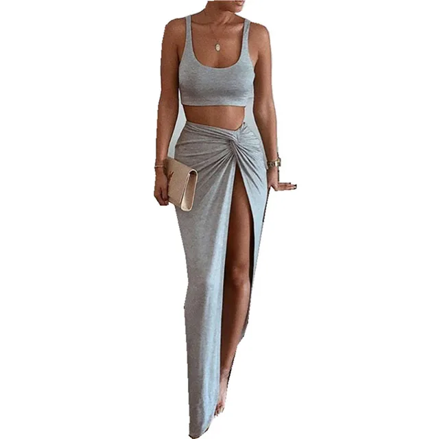 Summer Sexy Slim High Waist Camisole Two-piece Skit With Round Neck Shirt Women And Pleated Long Skirt, Multicolor selection
Summer Sexy Slim High Waist Camisole Two-piece Skit With Round Neck Shirt Women And Pleated Long Skirt, Multicolor selection
