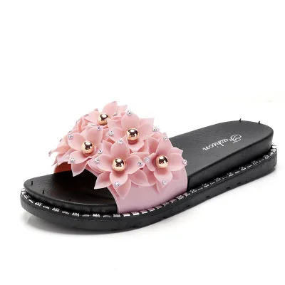 Three-Dimensional Flowers Beaded Flat Non-Slip Sandals Women Wild Korean Fashion Diamond Slippers
Three-Dimensional Flowers Beaded Flat Non-Slip Sandals Women Wild Korean Fashion Diamond Slippers