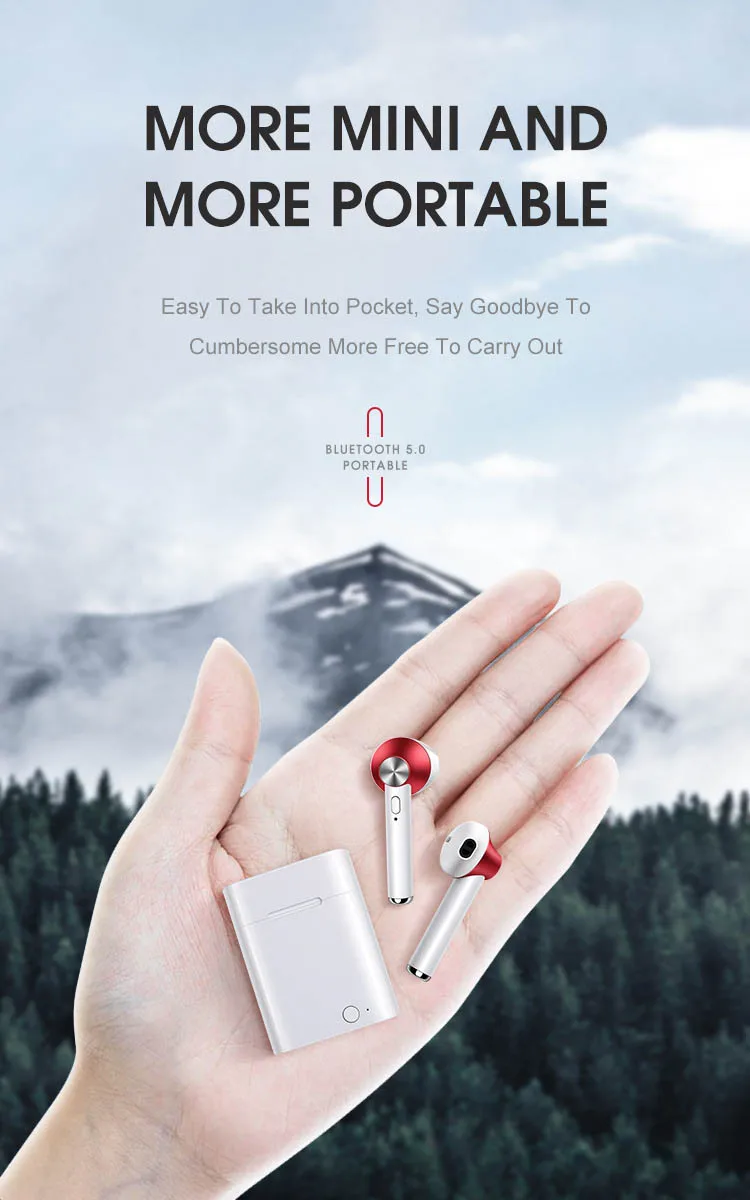 D012 TWS Wireless Sports Bluetooth 5.0 Stereo Earphone Running Sport Bass Headset Bilateral Call Automatic Pairing Headphone - ANKUX.COM