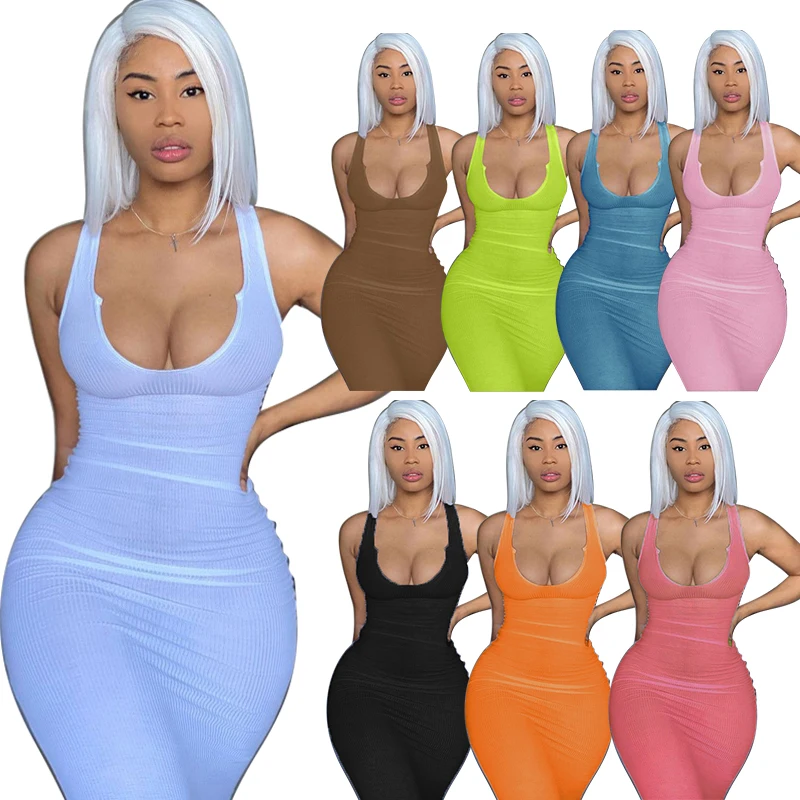 New arrival summer 2021 Cotton plus size dress V-neck bodycon dress women sleeveless summer dress, Customized colors
New arrival summer 2021 Cotton plus size dress V-neck bodycon dress women sleeveless summer dress, Customized colors