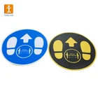 Custom logo and color social distancing stickers