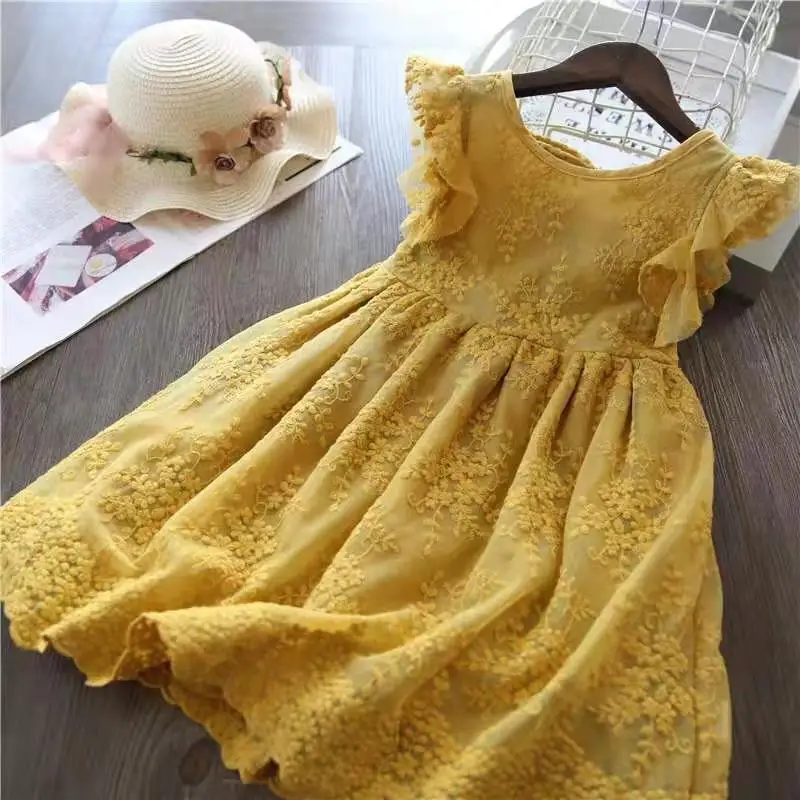 Girls Lace Dress Baby 2020 Summer Princess Skirt Bow Embroidered Flying Sleeve for dress, Support customization
Girls Lace Dress Baby 2020 Summer Princess Skirt Bow Embroidered Flying Sleeve for dress, Support customization