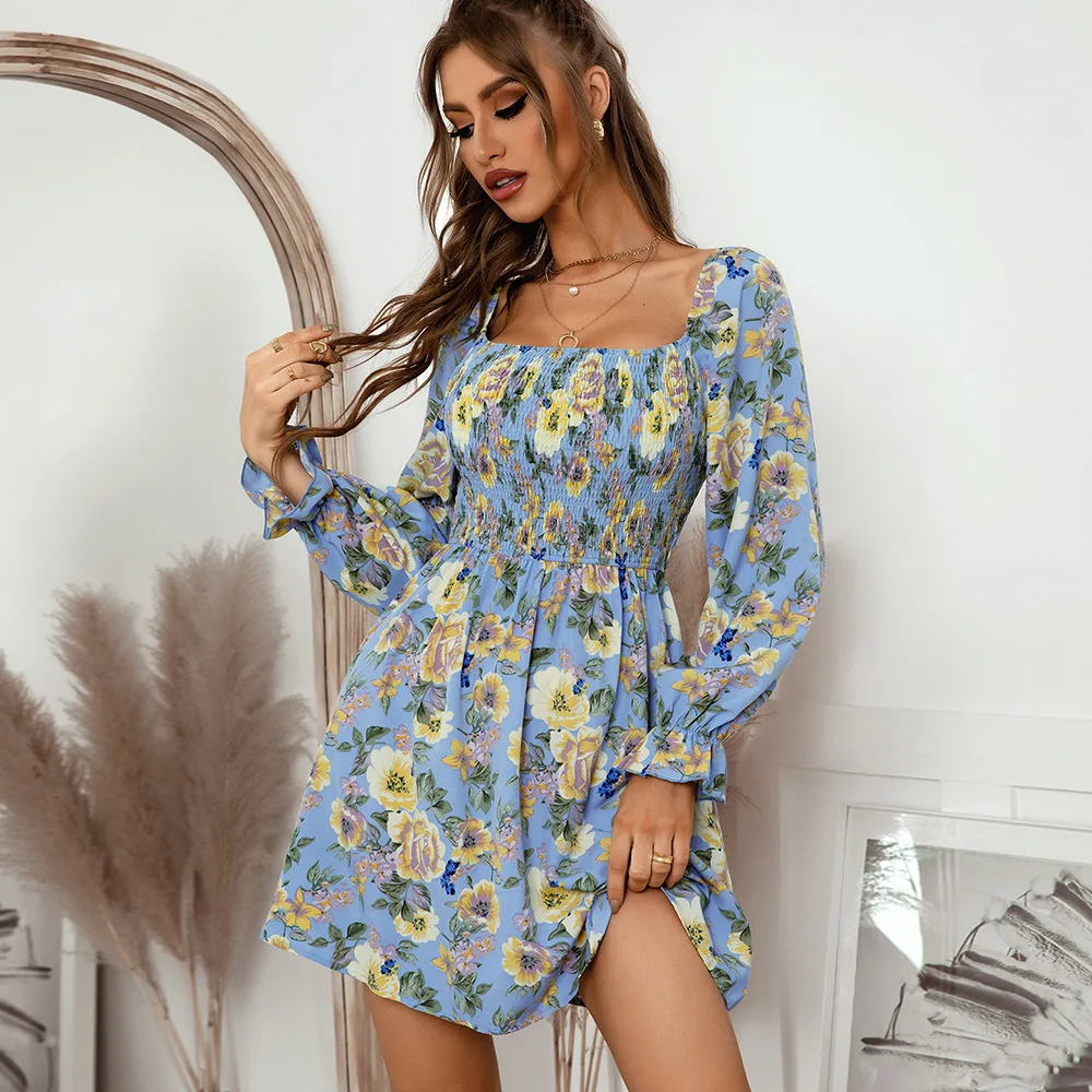 New Arrival Spring Summer Women Long Sleeve Floral Dress Casual Mini Vestidos Sexy Chic Beach Dress, Customized color/as show
New Arrival Spring Summer Women Long Sleeve Floral Dress Casual Mini Vestidos Sexy Chic Beach Dress, Customized color/as show