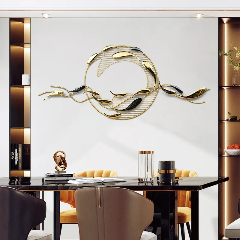High Quality Modern simple Sofa Background Wall Hanging Metal Fish Wall Art Decor With Round Frame For Bedroom Living Room, Gold
High Quality Modern simple Sofa Background Wall Hanging Metal Fish Wall Art Decor With Round Frame For Bedroom Living Room, Gold