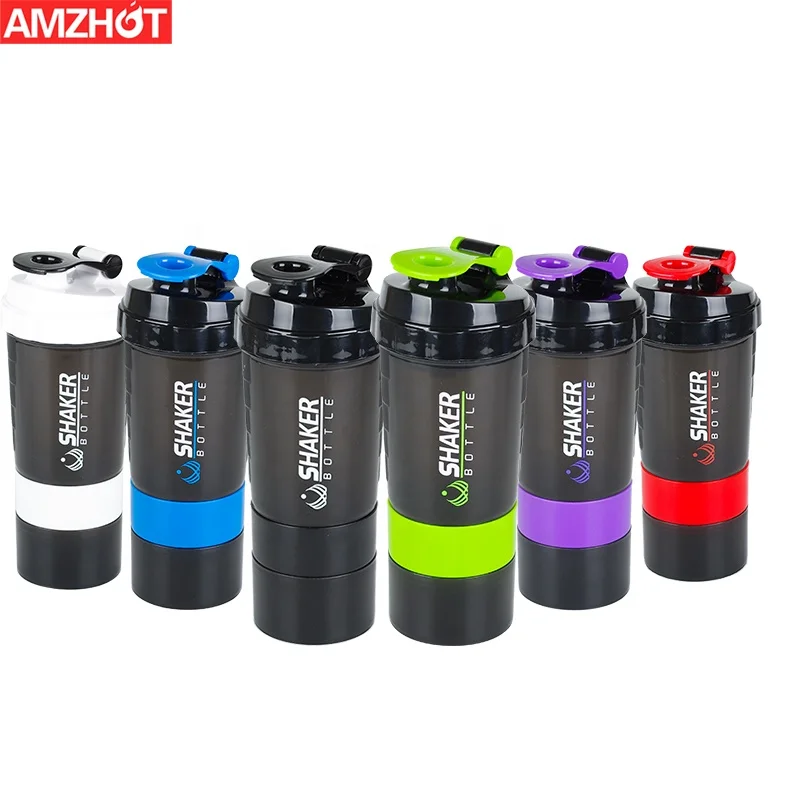 

B30-0062 500ml BPA Free Custom LOGO Protein Shaker Bottle gym Plastic Water Bottle, 6 colors