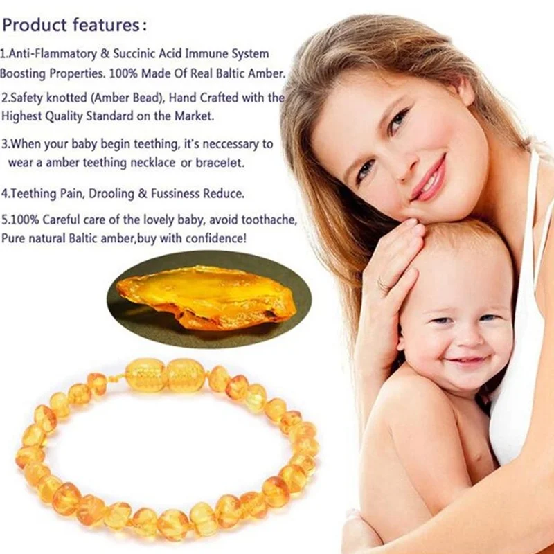Baltic Sea Natural Amber Bracelet For Baby Children's DIY Irregular Amber Gift Bracelet Jewelry, As picture
Baltic Sea Natural Amber Bracelet For Baby Children's DIY Irregular Amber Gift Bracelet Jewelry, As picture