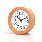 factory hot sale 4" silent movement custom logo kids night low light led wooden promotional sunrise alarm clock