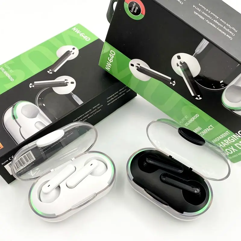 New NW-640 Bt 5.1 Transparent Tws Earbuds Good Sound Earphones Music Game Dual Mode Mini In-ear Wireless Headsets
New NW-640 Bt 5.1 Transparent Tws Earbuds Good Sound Earphones Music Game Dual Mode Mini In-ear Wireless Headsets