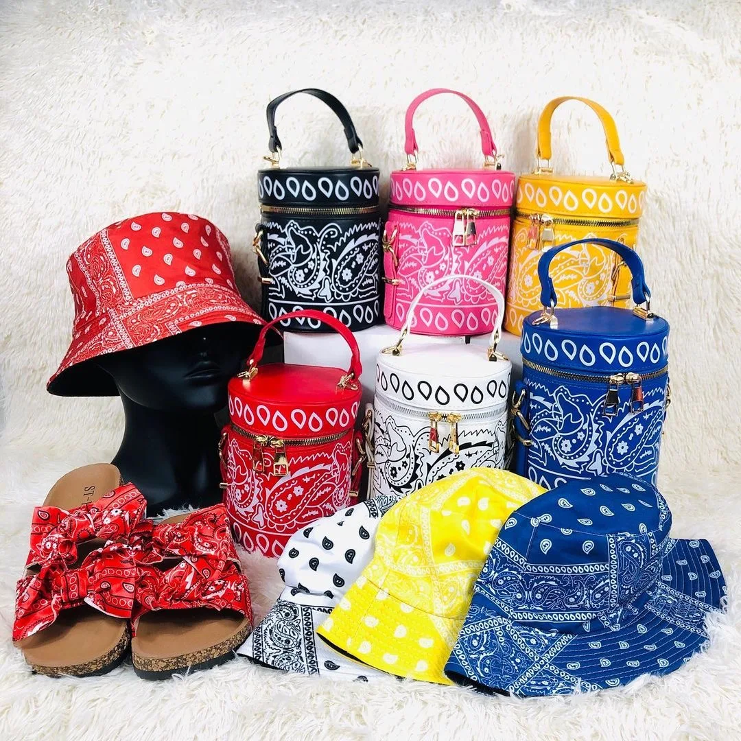 Wholesale round bandana bucket bags set designer purse for women handbags 3 piece ladies purse and slides set
Wholesale round bandana bucket bags set designer purse for women handbags 3 piece ladies purse and slides set