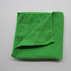 Green microfiber polish cloth waffle cloth in Towel for cleaning car