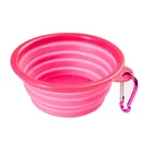 Pet Custom Logo Eco-Friendly Silicone Single Ear Folding Travel Dog Bowl Portable Pet Dog Feeder Dog Dishes