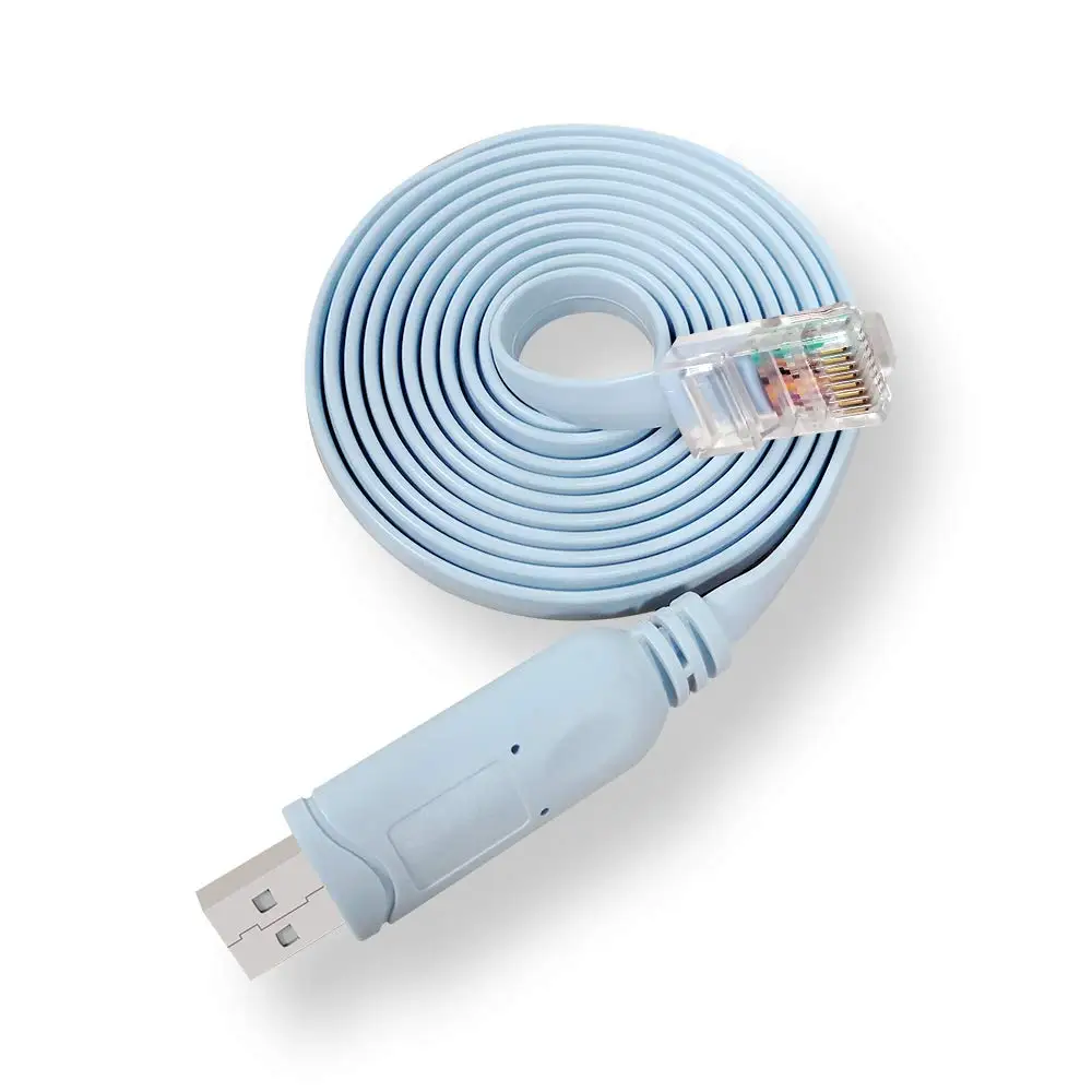 Blue flat usb 2.0 to RJ45 8pin 28AWG with RS232 chip console router adapter cable for computers
Blue flat usb 2.0 to RJ45 8pin 28AWG with RS232 chip console router adapter cable for computers