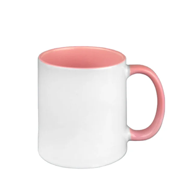 Good Quality Straight 11oz Sublimation Ceramic White Mug With Inner Colored Handle Custom Coffee Mug Inner Color, As picture
Good Quality Straight 11oz Sublimation Ceramic White Mug With Inner Colored Handle Custom Coffee Mug Inner Color, As picture