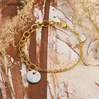 Fashion Designer Shell Bangle Steel Chain Bracelets For Women Simple Bracelet Jewelry For Girls Party