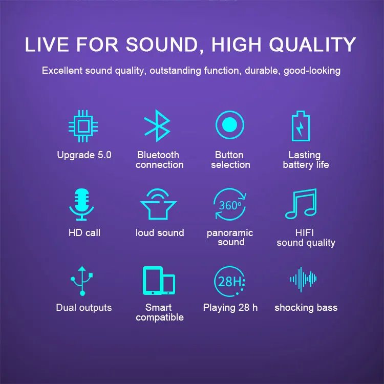 2019 new arrival 5.0 bluetooth system with power bank 5000mAh battery inside ministudio type-C USB port - ANKUX.COM