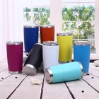 Custom 20 oz Double Wall Insulated Stainless Steel Vacuum Tumbler Cups with Sliding Lid