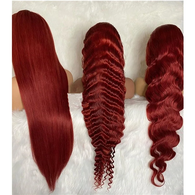 99J Burgundy Red Color Customized Texture Long 40-50 Inches Brazilian Cuticle Aligned Hair Lace Front Wigs
99J Burgundy Red Color Customized Texture Long 40-50 Inches Brazilian Cuticle Aligned Hair Lace Front Wigs