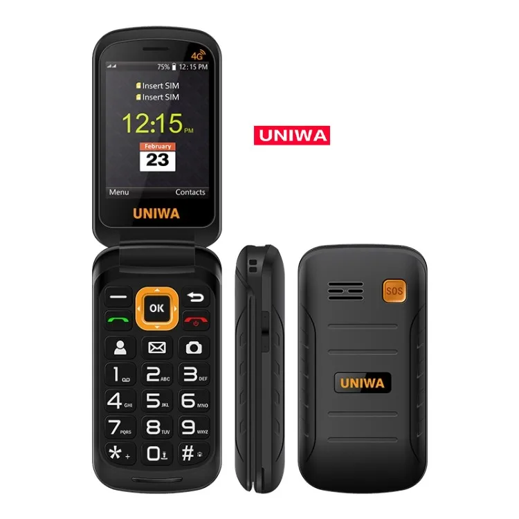 Cheap Price UNIWA V909T Flip Phone 4G Dual SIM SOS 2.8 inch QVGA inner display screen Smart Phones
Cheap Price UNIWA V909T Flip Phone 4G Dual SIM SOS 2.8 inch QVGA inner display screen Smart Phones