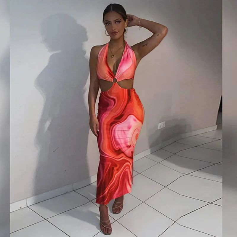 Tie Dye Summer Dress Women Waist Cut Out Backless Halter Robe 2021 Festival Clubwear Bodycon Sexy Party Maxi Dresses
Tie Dye Summer Dress Women Waist Cut Out Backless Halter Robe 2021 Festival Clubwear Bodycon Sexy Party Maxi Dresses