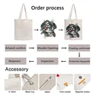 customized organic cotton canvas tote shopping bag supplier