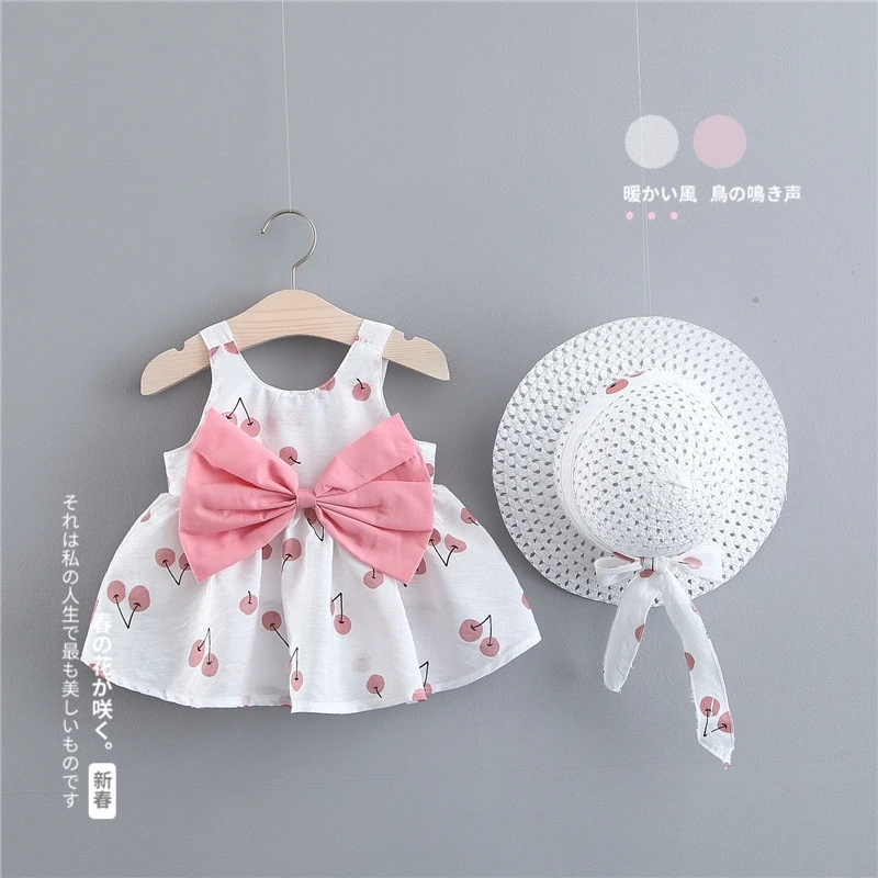 2020 New Summer 2-piece Baby and Toddler Fruit Apple Cherry Allover Bow Decorative Sleeveless Dress and Hat Set
2020 New Summer 2-piece Baby and Toddler Fruit Apple Cherry Allover Bow Decorative Sleeveless Dress and Hat Set