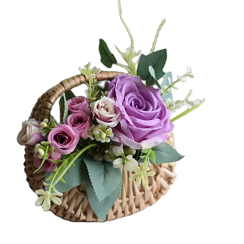 Half-moon Mini Straw Rattan Baskets Hand-woven Flower Basket with Handle, Brown
Half-moon Mini Straw Rattan Baskets Hand-woven Flower Basket with Handle, Brown