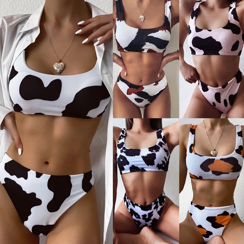 2020 new luxury ladies animal cow print 2 piece swimwear swimsuit cow swim suit bikini for women, Customizable
2020 new luxury ladies animal cow print 2 piece swimwear swimsuit cow swim suit bikini for women, Customizable