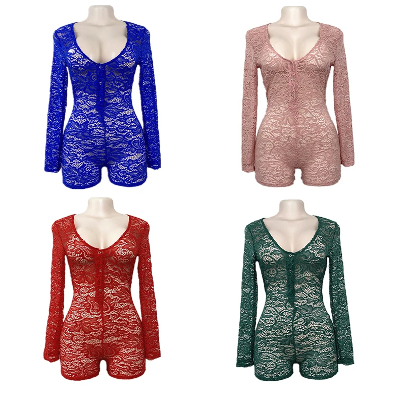 2021 year New Women Fashion Lace Bodysuit Sexy Underwear V-Neck Lingerie Floral Lace Nightwear Sleepwear Pajamas onesie
2021 year New Women Fashion Lace Bodysuit Sexy Underwear V-Neck Lingerie Floral Lace Nightwear Sleepwear Pajamas onesie