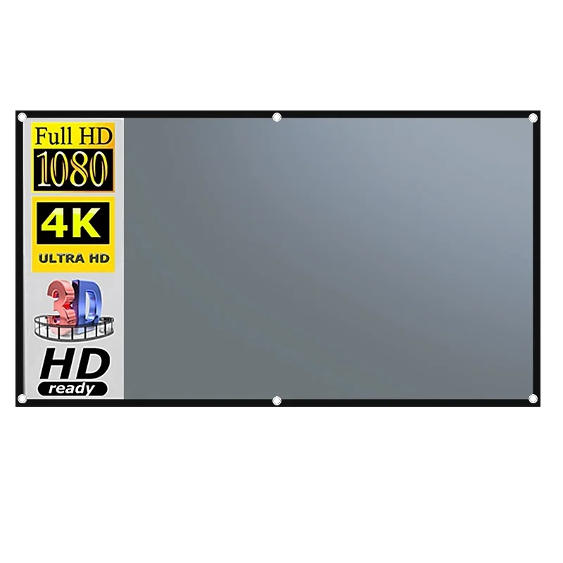 factory directly 100 inch 16:9 High Quality 4K HD anti-light fixed frame Projection Screen, White, milk white
factory directly 100 inch 16:9 High Quality 4K HD anti-light fixed frame Projection Screen, White, milk white