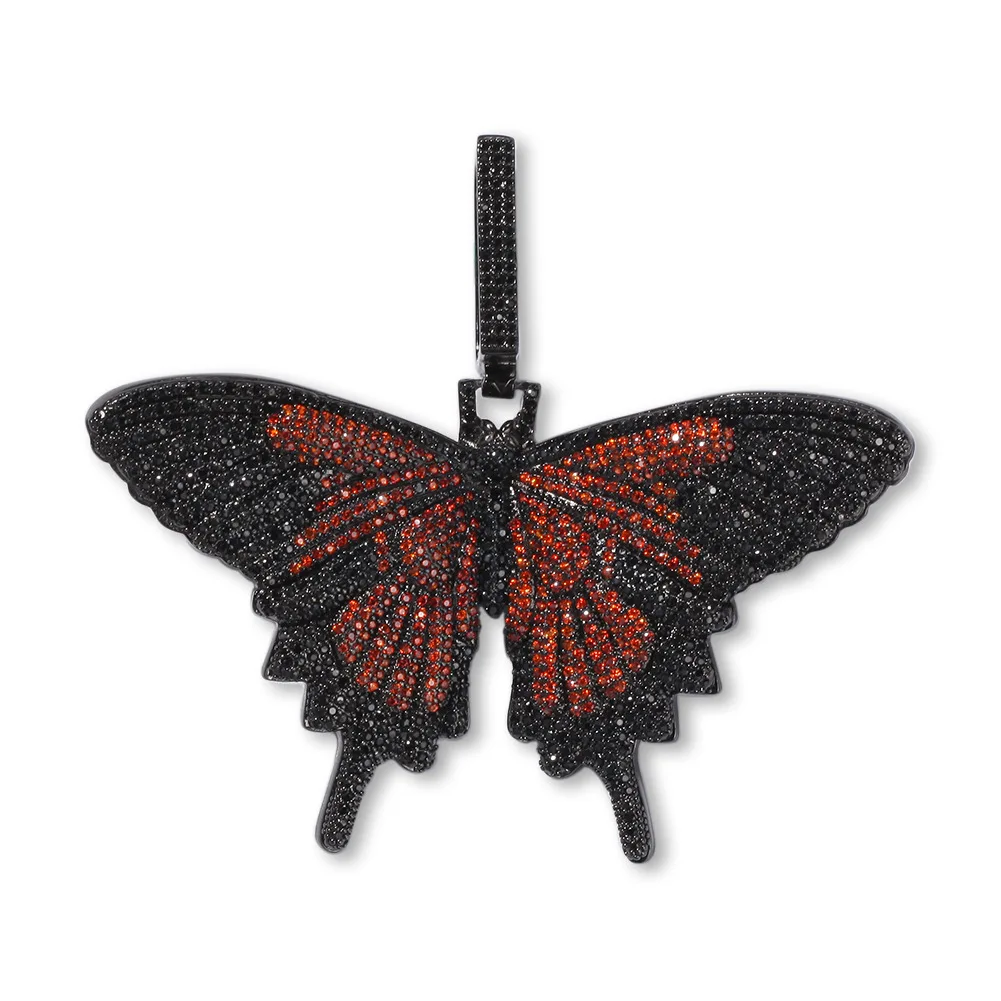 Hip-hop rap zircon butterfly pendant fashion silver butterfly neck pendant sweater chain
Hip-hop rap zircon butterfly pendant fashion silver butterfly neck pendant sweater chain