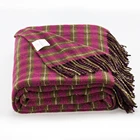 Merino Wool Wool Blankets 100% Chunky 100% Polyester Merino Wool Check Yoga Blanket Roll 100% Wool