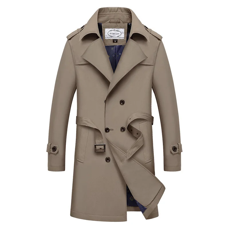 Men's trench coat with belt plus size casual double-breasted overcoat, Different colors and support to customized
Men's trench coat with belt plus size casual double-breasted overcoat, Different colors and support to customized
