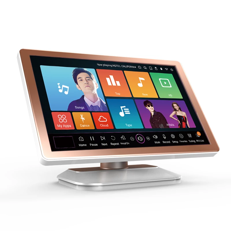 Professional Karaoke 21.5 inch wall mount touch screen KTV with holder stand desk metal IR touch screen, Gold
Professional Karaoke 21.5 inch wall mount touch screen KTV with holder stand desk metal IR touch screen, Gold