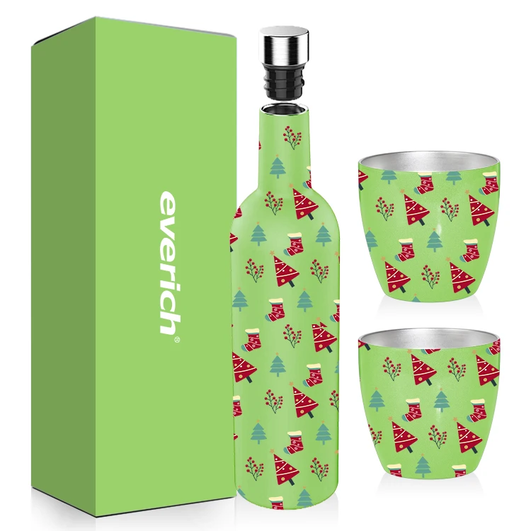 Everich Christmas Style Gift Set Stainless Steel Wine Water Bottle Sublimation Insulated Wine Bottle with Wine Cup, Customized color
Everich Christmas Style Gift Set Stainless Steel Wine Water Bottle Sublimation Insulated Wine Bottle with Wine Cup, Customized color